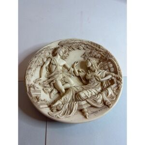 1989 Delos Apollo Studios "Eros & Psyche" Greek Marble Collector's 3D Plate